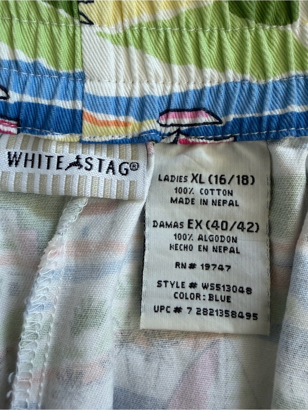 Vintage White Stag Sailboats Print Skort Skirt Womens Sz XL - Picture 4 of 5